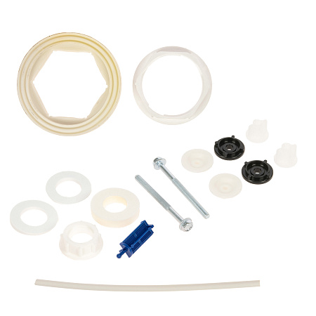 Арматура бачка (КОМПЛЕКТ) кнопка/белая, нижняя, Уклад АБ (А 105.57.14.0/69.57.14.0) *1/20