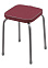 Табурет с мягким квадр.сидением, металл.опоры с dтруб 22мм "Фабрик3" цвета: "микс" ТФ03 "Ника" *10