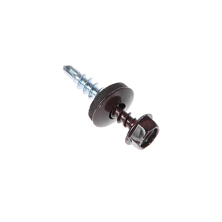 Саморезы кровельные BROZEX 4,8*29 RAL8017 (темно-коричневый) (10кг) промтара *10