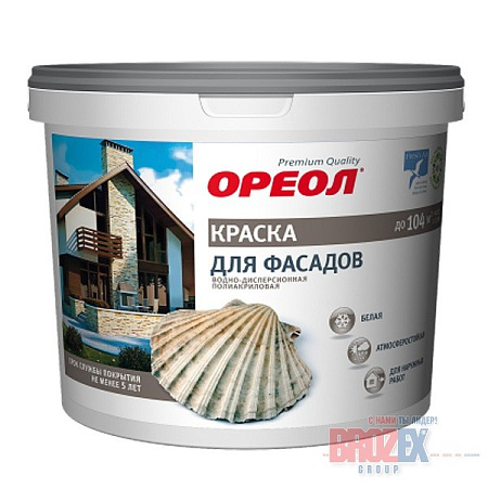 Краска акриловая фасадная 13 кг Ореол *1/44