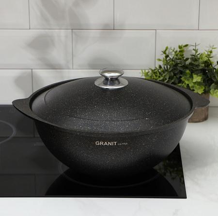 Казан алюм.а/приг.литой Kukmara "Granit ultra" original 6,0л Мет.кр, d дна125мм кго65а *1/2