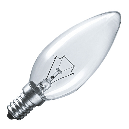 Лампа накаливания 40W Е14 свеча прозрачная Navigator 94303 *10/100