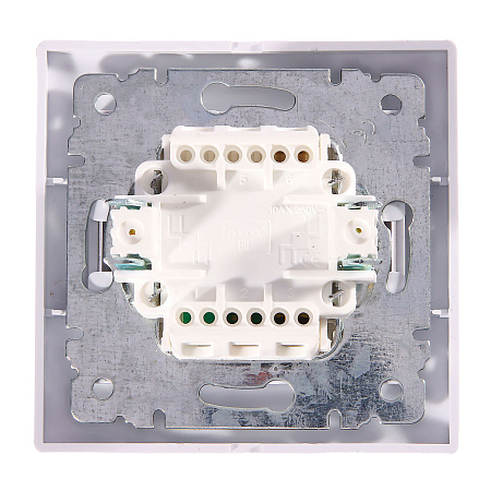 Выключатель "Intro Plano" СП 1кл. белый с подсветкой 10А-250В IP20 1-102-01 *10/200