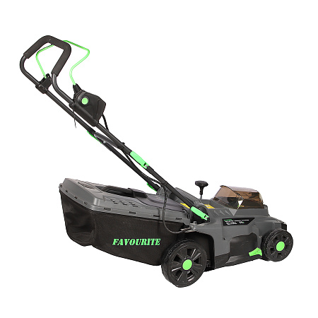 Газонокосилка аккумуляторная 21В+21В шир/выс скаш 37см/25-75мм травосборник 35л OBS 21W FAVOURITE *1