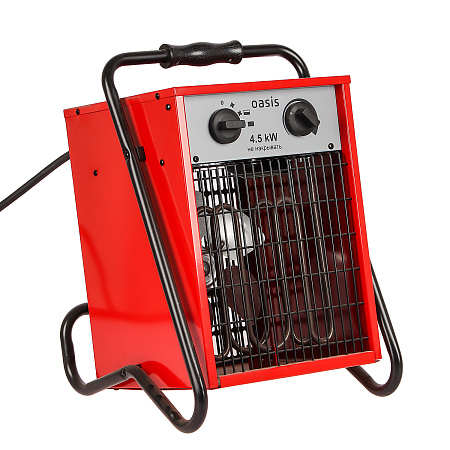 Пушка тепловая электрическая  4,5кВт 530м3/ч S-45м2 ТЭН квадратная 220В TP-45S (U) ОАЗИС *1/6