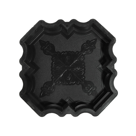 Форма для тротуарной плитки "Клевер Краковский Шагрень" большой 31 х 31 х 4см Ф11022  *10/640