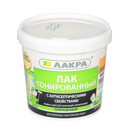 Лак акриловый для наружных и внутренних работ тонированный Орегон 0,9 кг Лакра * 6/432