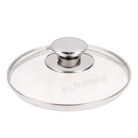 Кастрюля алюм. литая а/приг. Kukmara "Мраморная" кофейный 1,0л Стекл. кр. кмк12а (Кукмор) *1/3