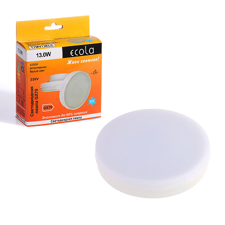 Лампа светодиодная 13W GX70 таблетка 4K нейтральный матовая Ecola 111x42 T7MV13ELC *10/40
