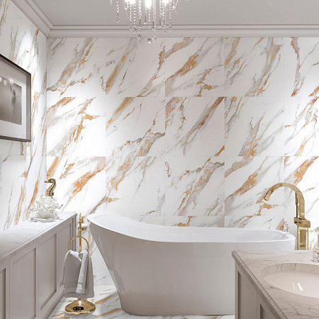 Керамогранит Calacatta Royal грес глаз. белый 600*600*9.5 GT60600103MR Global Tile *1,44 / 43.2