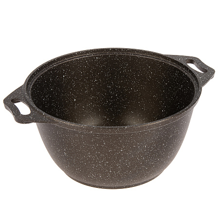 Кастрюля алюмин. антипригарная "Kukmara" "Мраморная" кофейный 3,0л Стекл.кр. кмк32а *1/3