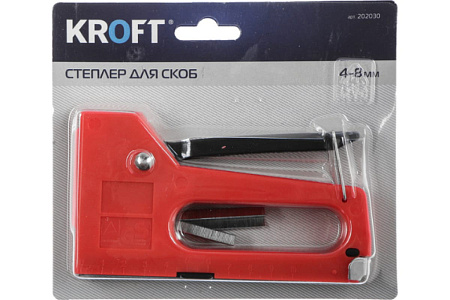 Степлер мебельный тип 53 скоба 4-8мм пластиковый арт.202030 KROFT *1
