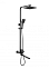 Смеситель д/ванны со стойкой для душа + ручной душ Fmark FS8145-35H черная *1