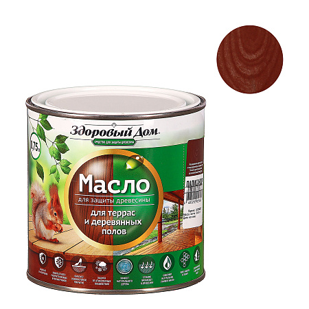 Масло для террас и деревянных полов Здоровый Дом Тик 1,8 л  *1/4/168