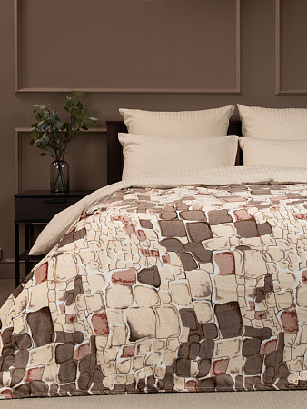 Плед 150*200см фланель Камешки коричневый TF FN F13BR b1520 Absolute *1