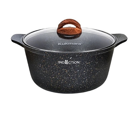 Кастрюля алюмин. антипригарная "Kukmara" "Granit Ultra INDUCTION"original 4,0л Ст.кр. кгои43а *1/3