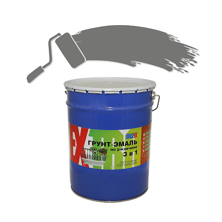 Грунт-эмаль по ржавчине серая 20 кг BROZEX *1/33