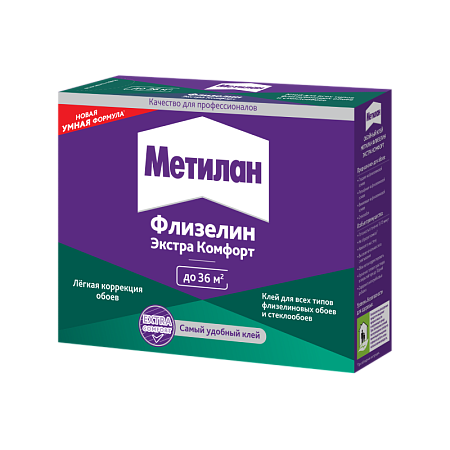 Клей для обоев флизелиновый 200г "Метилан Флизелин Экстра Комфорт 3000295 36м2 *12/24