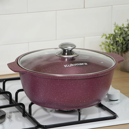 Кастрюля алюм. литая а/приг. Kukmara "Trendy style" Mystery "жаровня" 4,0л Ст.кр. ж41tsm *1/4