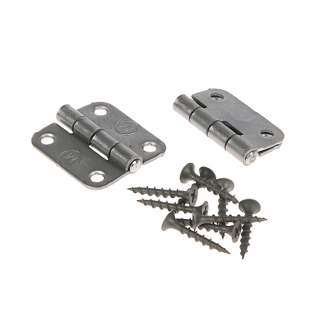 Петля накладная 40мм б/покрытия (комплект 2 шт+саморезы) ДомоСтрой *10/100