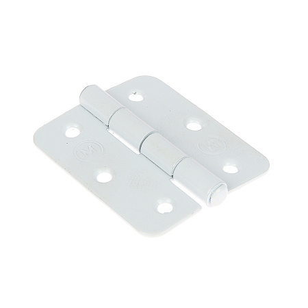 Петля накладная полимер.60мм белая (комплект 2 шт+саморезы) ДомоСтрой *1/150