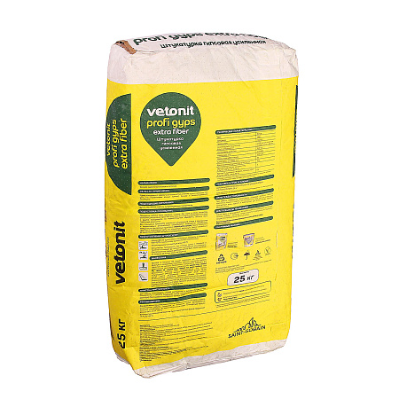 Штукатурка гипсовая для ручн.и машин.нанесения Профи гипс 25 кг белая усиленная Vetonit *1/50