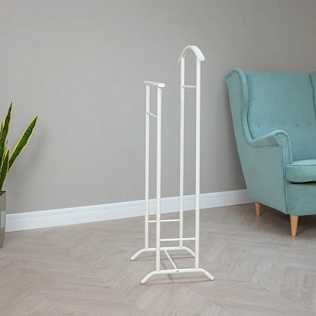 Вешалка напольная с перекладинами "Костюмная" "Стиль 3", шир.0,47м, выс.1,08м Белый ВНП 300 Б  *1