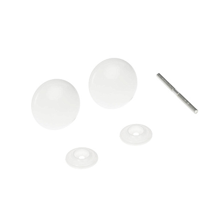 Ручка КНОПКА РК1-7 белая пластмасса  Кунгур *25/250