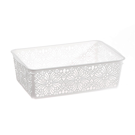 Корзина для хранения пластм. "Floral" 300х195х95мм арт.431296228(6222,6218,1600) Бытпласт *1/18