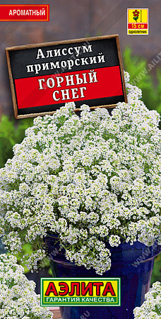 Семена Алиссум Горный снег 0,1 гр Аэлита *10/200