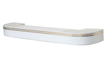 Бленда 5см Лабиринт белый золото в коробке Магеллан *50м