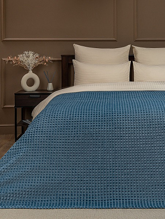 Плед 200*220см фланель кубики лёгкий синийYLS FNQL BL7 034/2022 NC Absolute *1