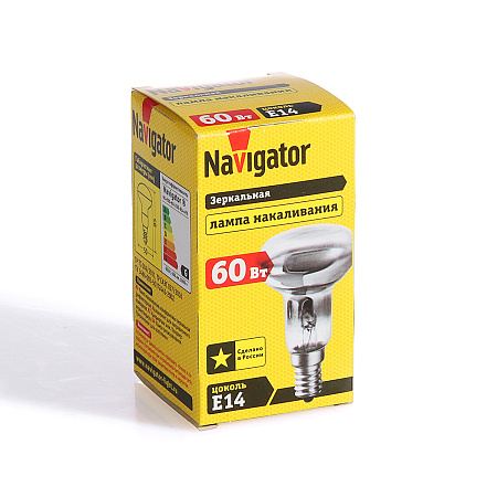 Лампа накаливания 60W Е14 рефлектор R50 Navigator 94320 *10/50/100