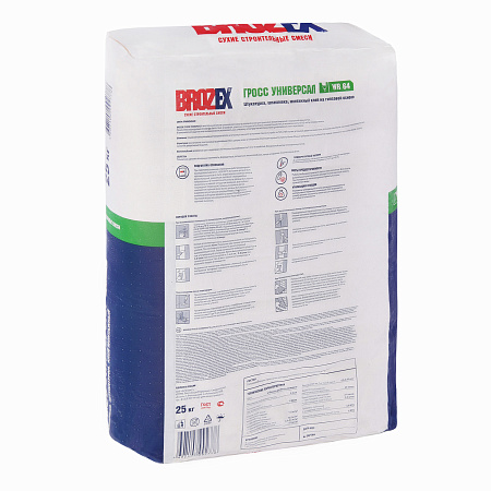 Шпаклевка гипсовая WR 64 ФИНИШ ГРОСС УНИВЕРСАЛ 25 кг BROZEX *1/45