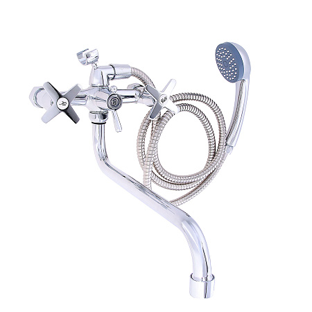 Смеситель д/ванны "Эверест"  В22-071F с 2 ручками (черный) *1/10