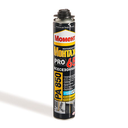 Пена монтажная профес. 850мл/1000гр летняя "МОМЕНТ 65" 3003351 PS850 до 65 л  *1/12/384
