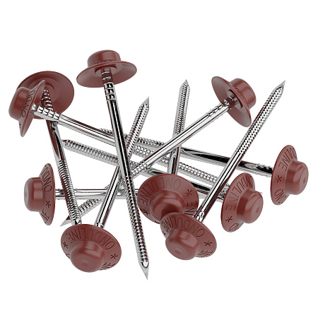 Гвозди с литой шляпкой красные ОНДУЛИН (упак.100шт)  *1/30