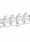 Вешалка настенная "Торонто 5" 604х174х91мм 5крючков Белый ВНТ5 Б ("ЗМИ") *1