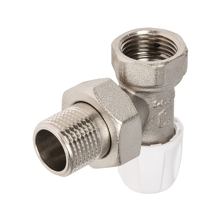 Клапан радиаторный запорный угловой 1/2"(Ø15) М/П CTM CARAVL12 *1/25