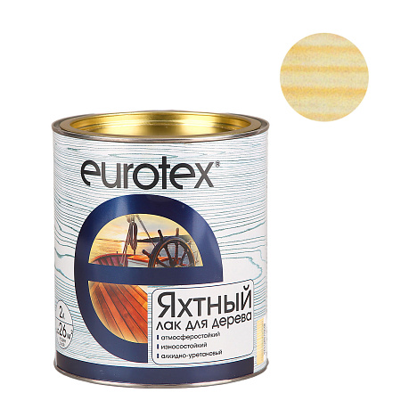 Лак алкидно-уретановый яхтный полуматовый 2 л Eurotex *1/3/192