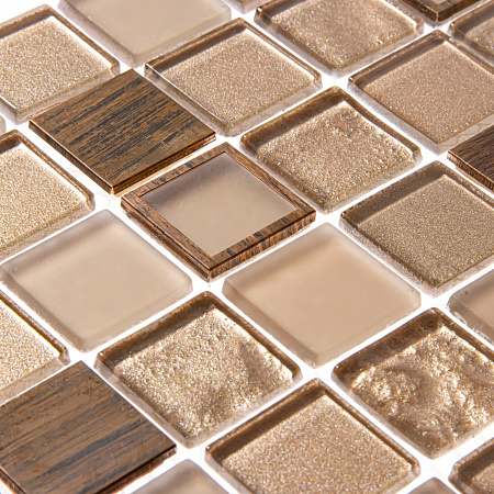 Мозаика METAL CREAM (300*300*4мм) Glass/Copper (22 шт/уп) 2 кв.м/кор*22