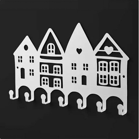 Ключница металлическая БЕЛЫЙ КЁНИГ №12 310х195х20мм *1/6