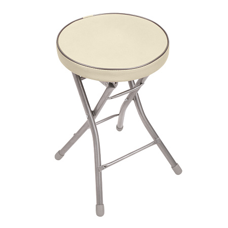 Табурет Складной с мягким кругл.сидением, металл.опоры с dтруб 22мм цвета-"микс" ТБСК1 "Ника" *4