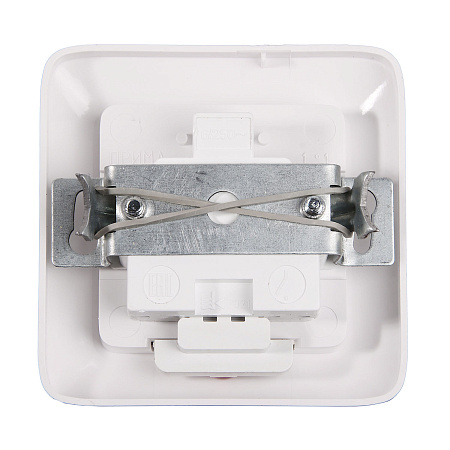 Выключатель "Прима" СП 1кл. белый с подсветкой С16-053  *1/96