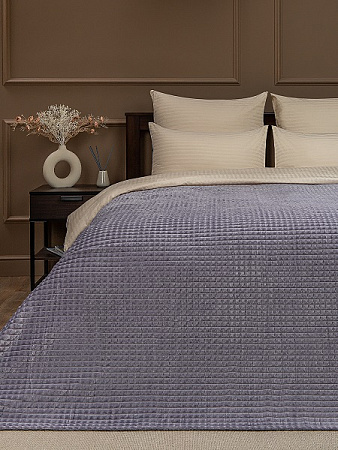 Плед 200*220см фланель кубики лёгкий сиреневый YLS FNQL DKLI3 050/2022 NC Absolute *1