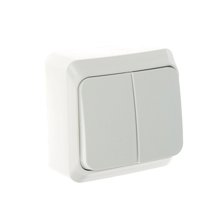Выключатель "Этюд" ОП 2кл. белый ВА10-002В  *10/25