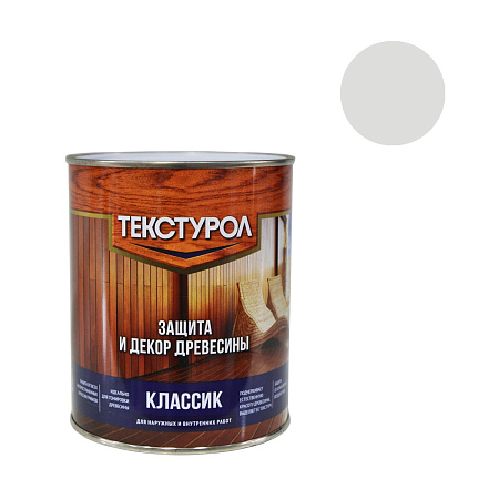 Защитно-декоративное покрытие для древесины алкидное белый 1 л Текстурол КЛАССИК  *1/6/504