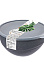 Миска пластм. с крышкой "Granite" 2,0л 200х194х105мм Серый арт.6950500 ("Полимербыт) *1/18
