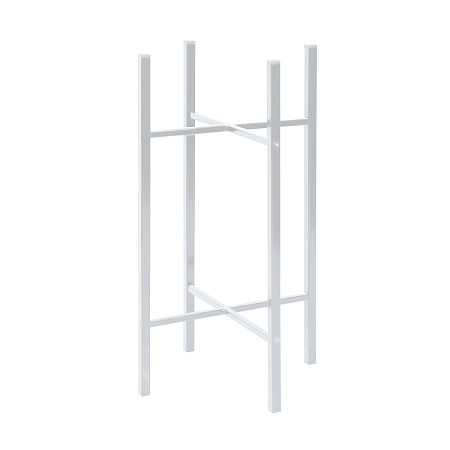 Подставка для цвет.кашпо напольная металл. d280мм, h510мм, квадр.труба Белый ПЦСТ2/Б "Ника" *1