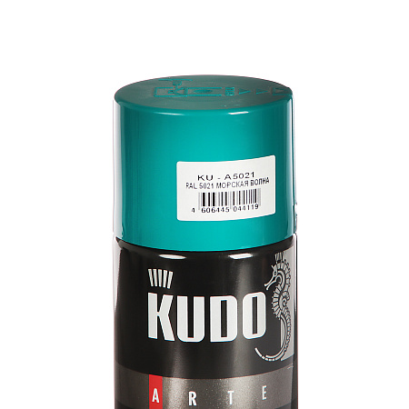 Эмаль-аэрозоль морская волна 520/270 мл RAL 5021 KUDO *1/12